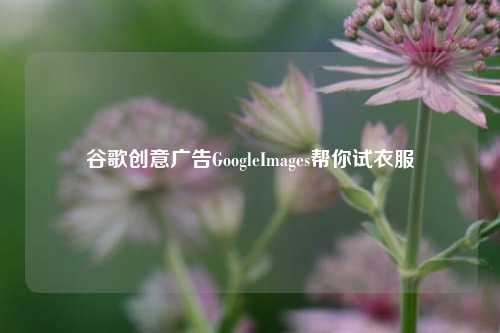谷歌创意广告GoogleImages帮你试衣服
